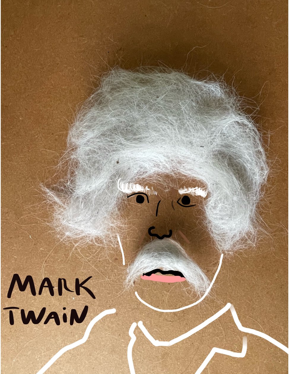 Mark Twain (kollaasipiirros) tekijältä Evan Sklar