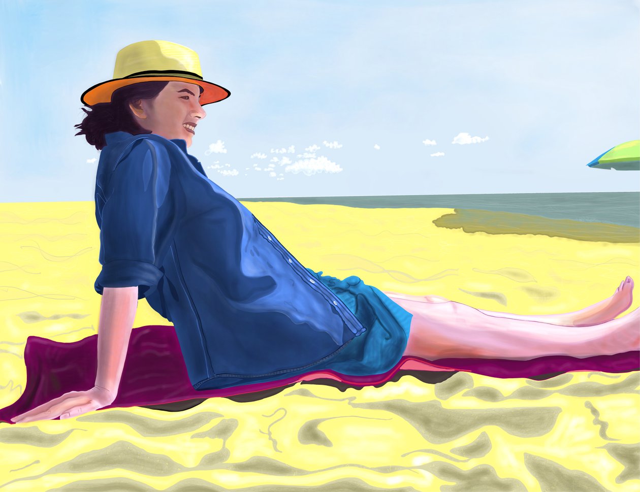 Michelle Rockaway Beach, Brooklyn (digitaalista taidetta) tekijältä Evan Sklar