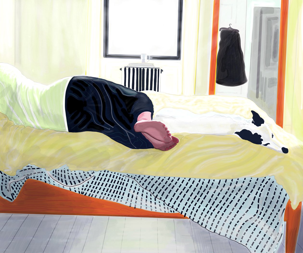 Michelle ja Minnie Napping, Brooklyn (digitaalista taidetta) tekijältä Evan Sklar