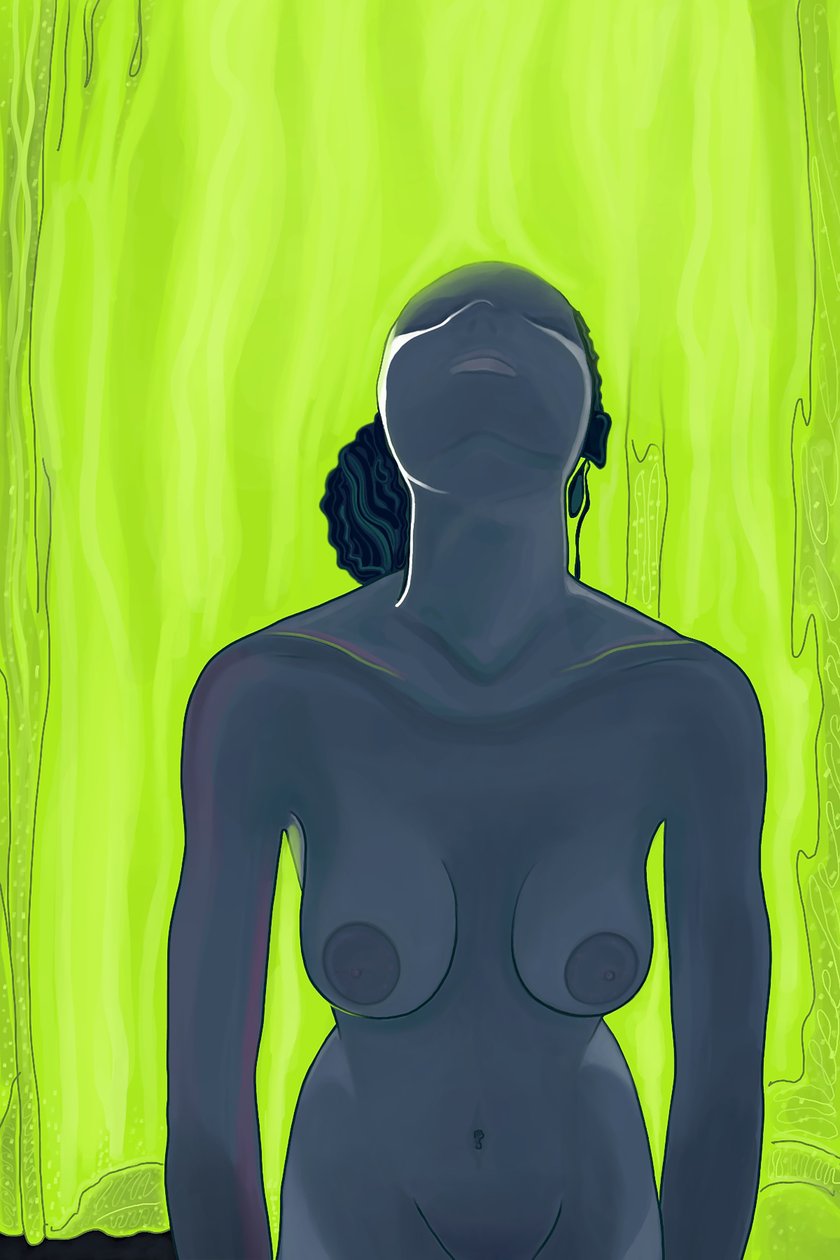 Nude, Brooklyn (digitaalista taidetta) tekijältä Evan Sklar
