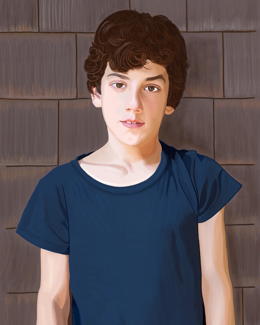 Portrait Of a Boy, Brooklyn (digitaalista taidetta) tekijältä Evan Sklar