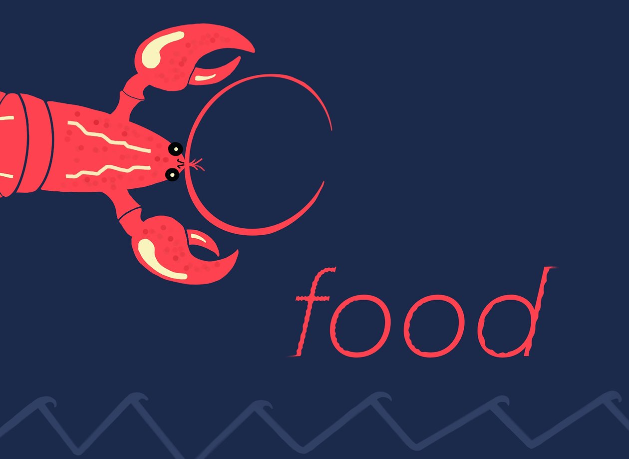 Sea Food (digitaalista taidetta) tekijältä Evan Sklar