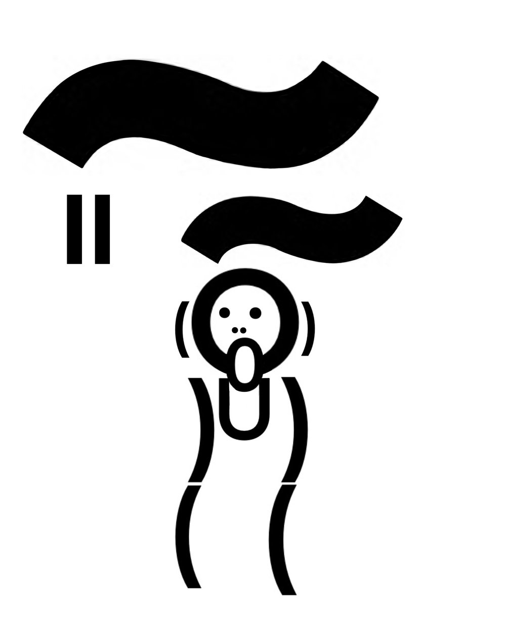 "The Scream" uusintaversio tyypillä (digitaalista taidetta) tekijältä Evan Sklar