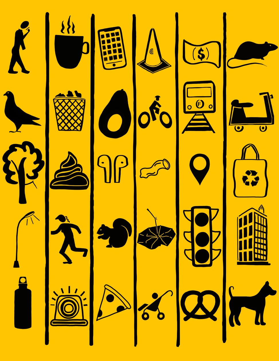 Urban Hieroglyphics, Brooklyn (digitaalista taidetta) tekijältä Evan Sklar
