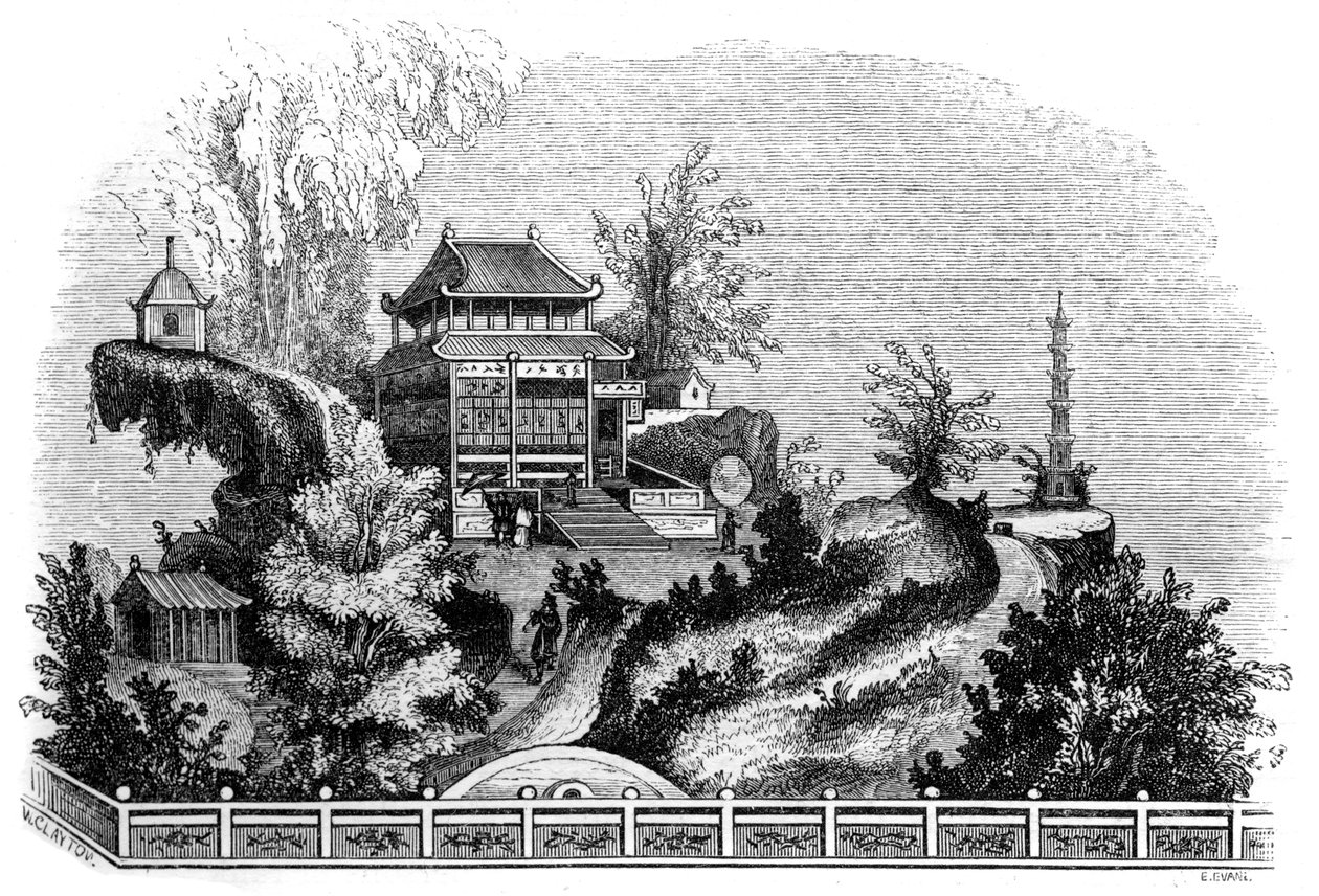 Kiinalainen kesähuvila, 1847 tekijältä Evans