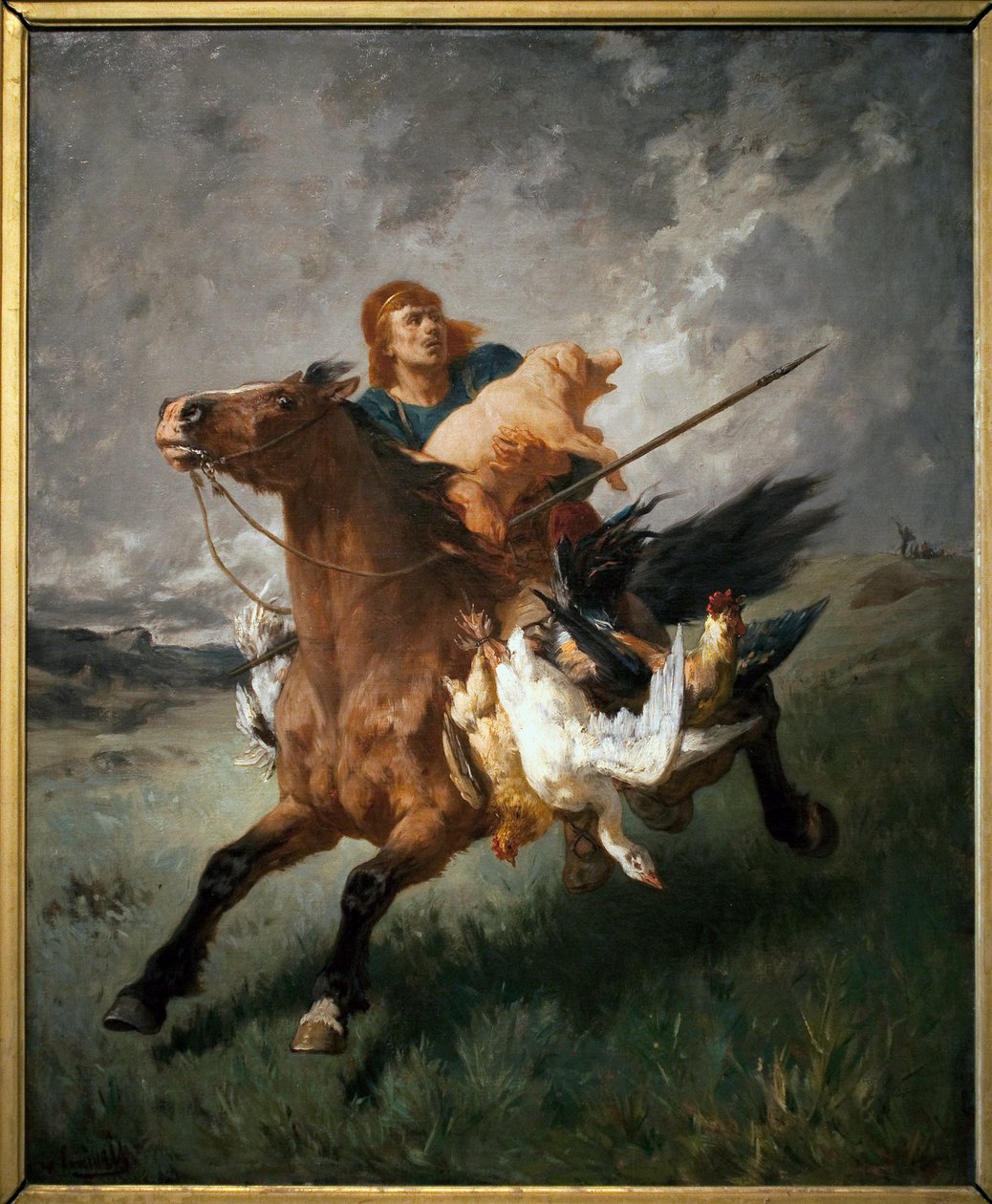 Marauder - Evariste Vital Luminaisin maalaus (1822-1896), öljy kankaalle tekijältä Evariste Vital Luminais