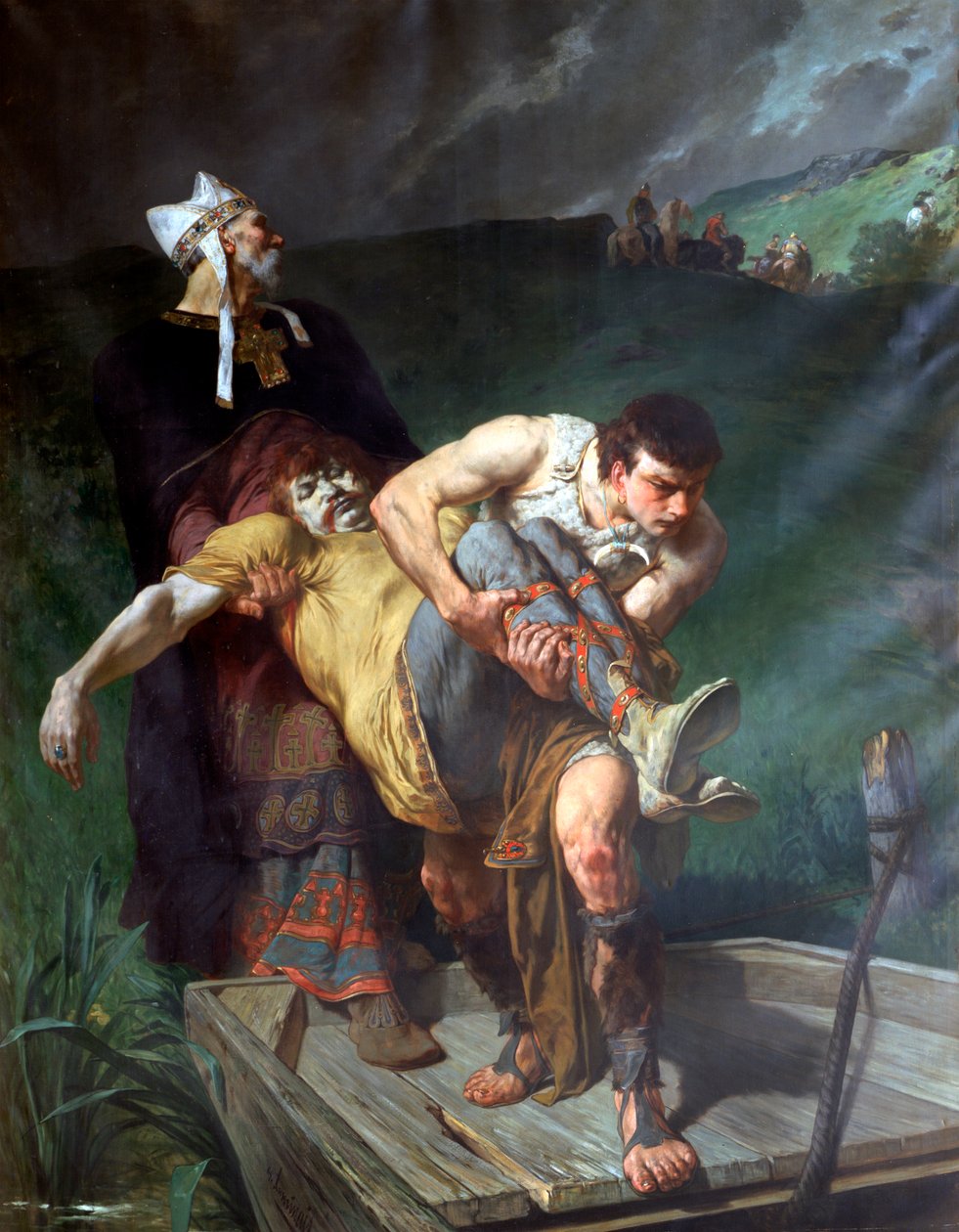 Carrying the Dead, c1842-1896 tekijältä Evariste Vital Luminais