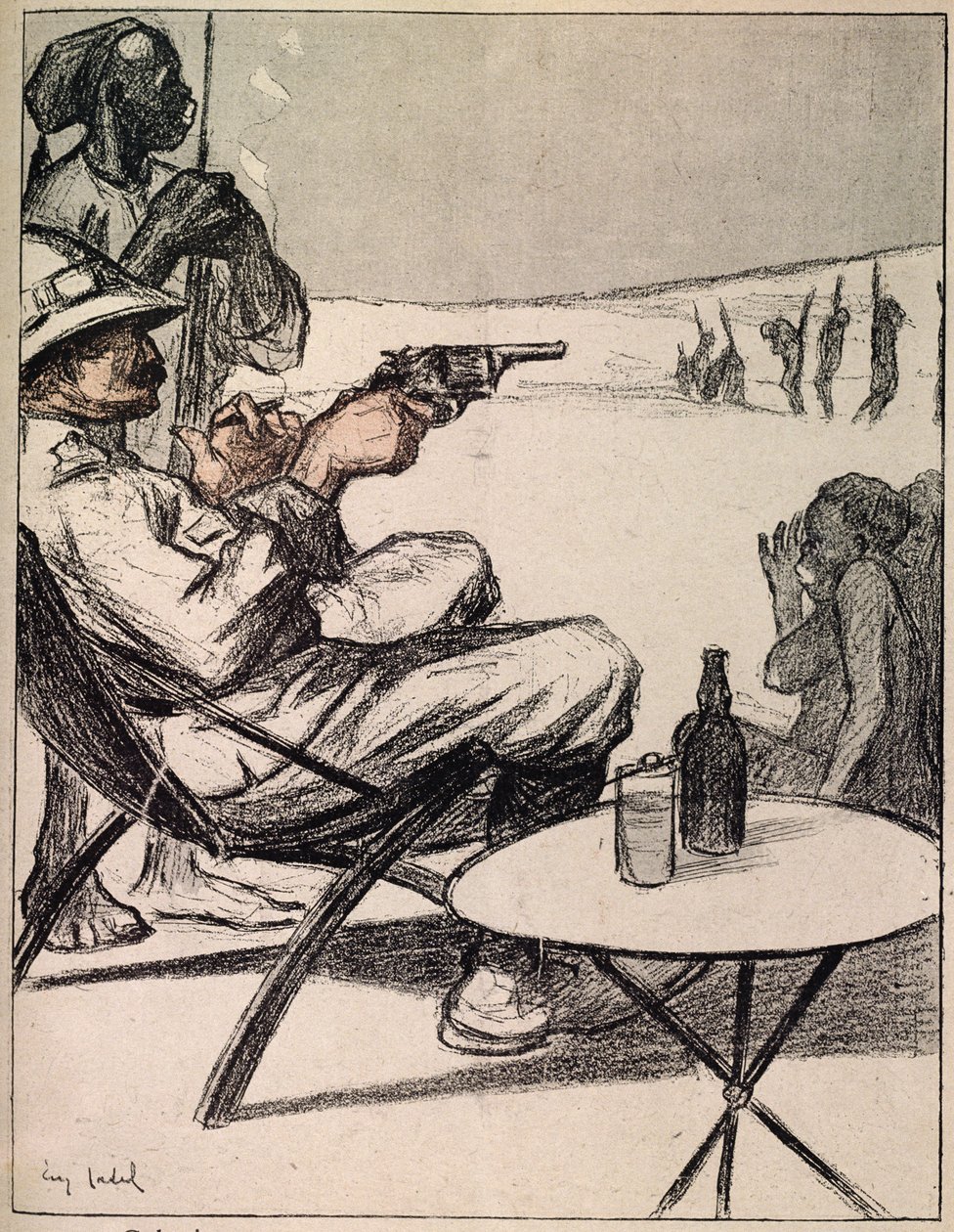 Colonials, Vahvistuksia odotellessa työskentelemme hieman itse LAssiette Au Beurren pubista. elokuu 1902 tekijältä Eve Cadel