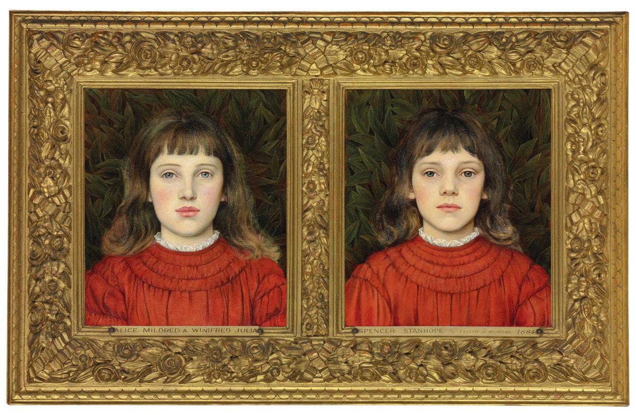 Alice Mildredin ja Winifredin muotokuvia Julia Spencer Stanhope, 1884 tekijältä Evelyn De Morgan