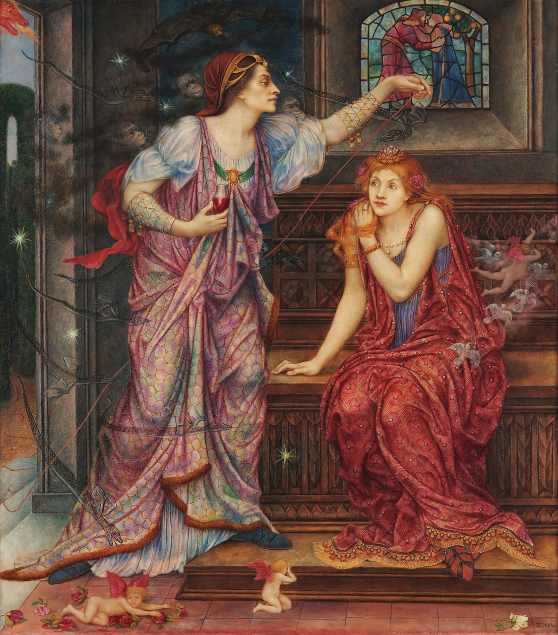 Kuningatar Eleanor amp; Fair Rosamund tekijältä Evelyn De Morgan