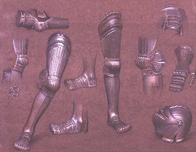 Study of Armour, nro 1 (liitu) tekijältä Evelyn De Morgan