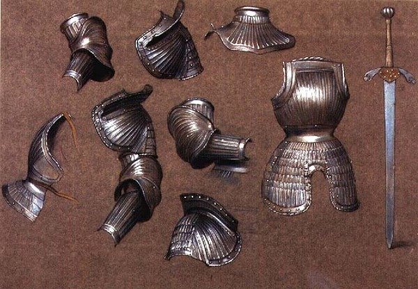 Study of Armour, nro 2 (liitu) tekijältä Evelyn De Morgan