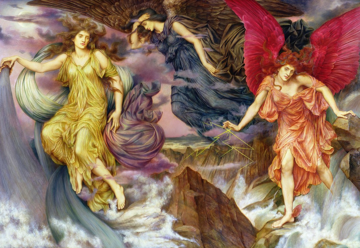 Myrskyhenget, 1900 tekijältä Evelyn De Morgan