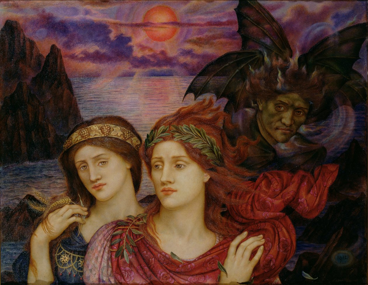 Huonekalut ja erilaiset esineet 1100- ja 1300-luvuilta tekijältä Evelyn De Morgan