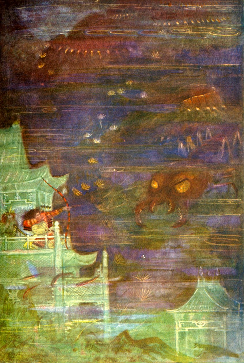 "Hidesato ja tuhatjalkainen", 1912. tekijältä Evelyn Paul