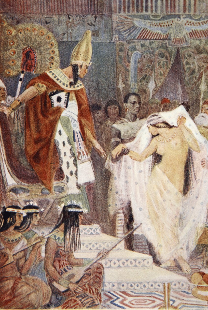 Kuvitus Lewis Spencen teoksesta "Muinaisen Egyptin myytit". tekijältä Evelyn Paul