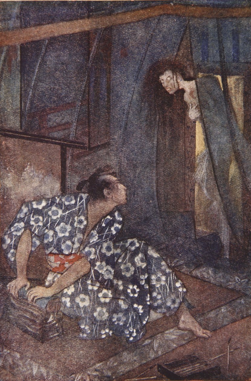Kimi löytää rauhan, kuva F Hadland Davisin teoksesta Japanin myytit ja legendat tekijältä Evelyn Paul