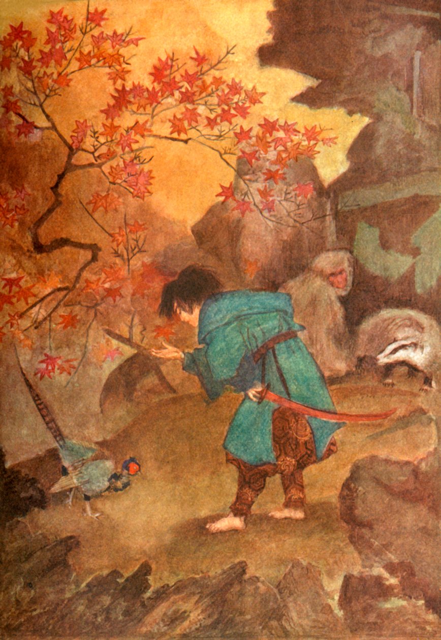 "Momotaro ja fasaani", 1912. tekijältä Evelyn Paul