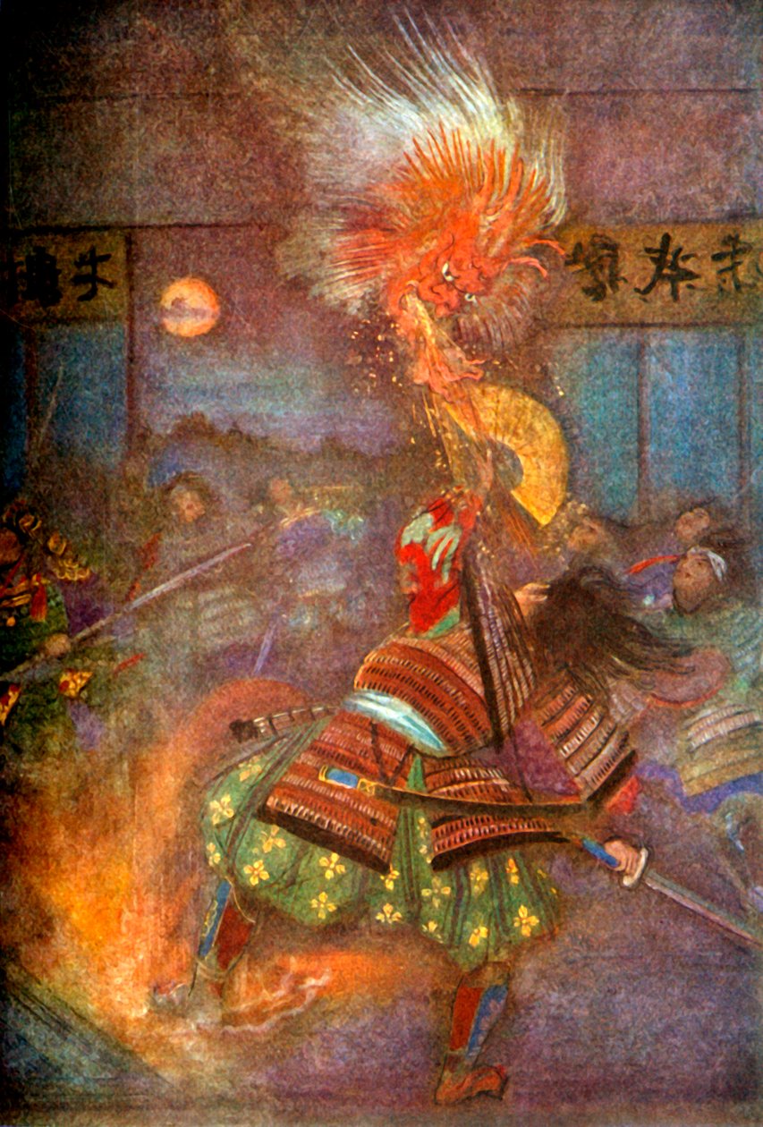 "Raiko tappaa Oyeyaman goblinin", 1912. tekijältä Evelyn Paul