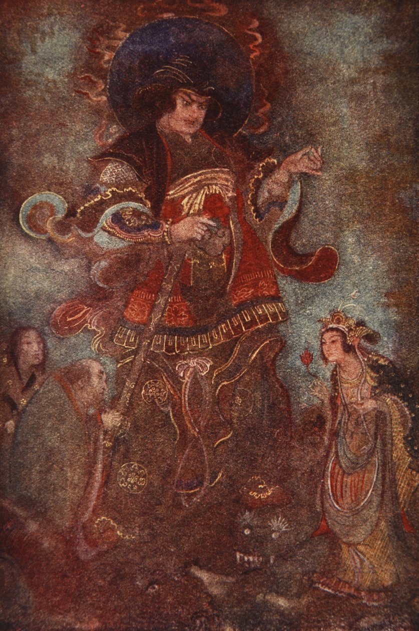 Susa-no-o ja Kushi-nada-hime, kuvitus F Hadland Davisin teoksesta "The Myths and Legends of Japan" tekijältä Evelyn Paul