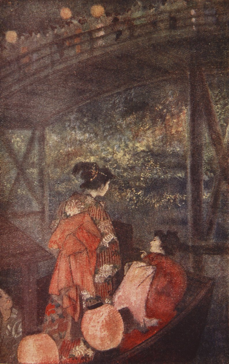 Firefly Battle, kuvitus F. Hadland Davisin teoksesta "Japanin myytit ja legendat" tekijältä Evelyn Paul