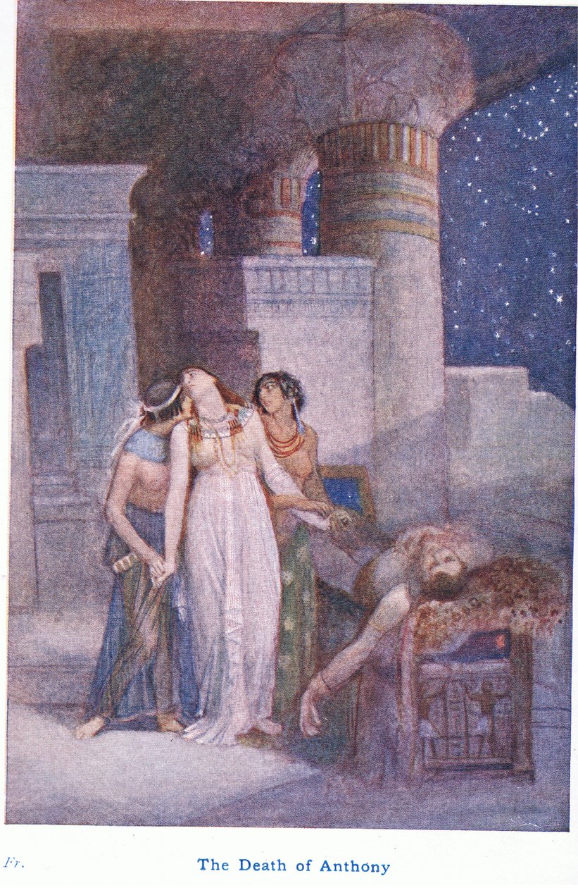 Anthonyn kuolema (väri litho) tekijältä Evelyn Paul