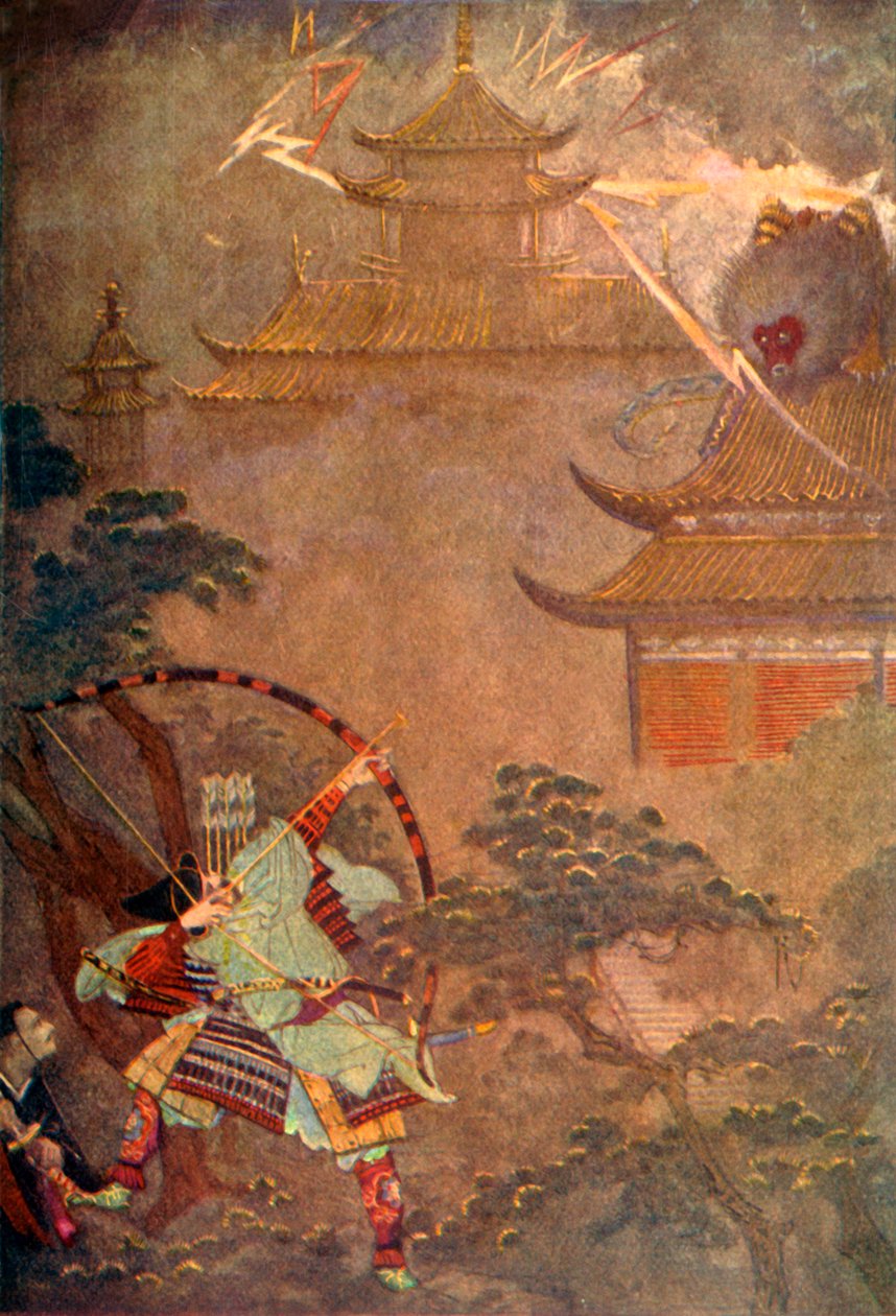 "Yorimasa tappaa vampyyrin", 1912. tekijältä Evelyn Paul