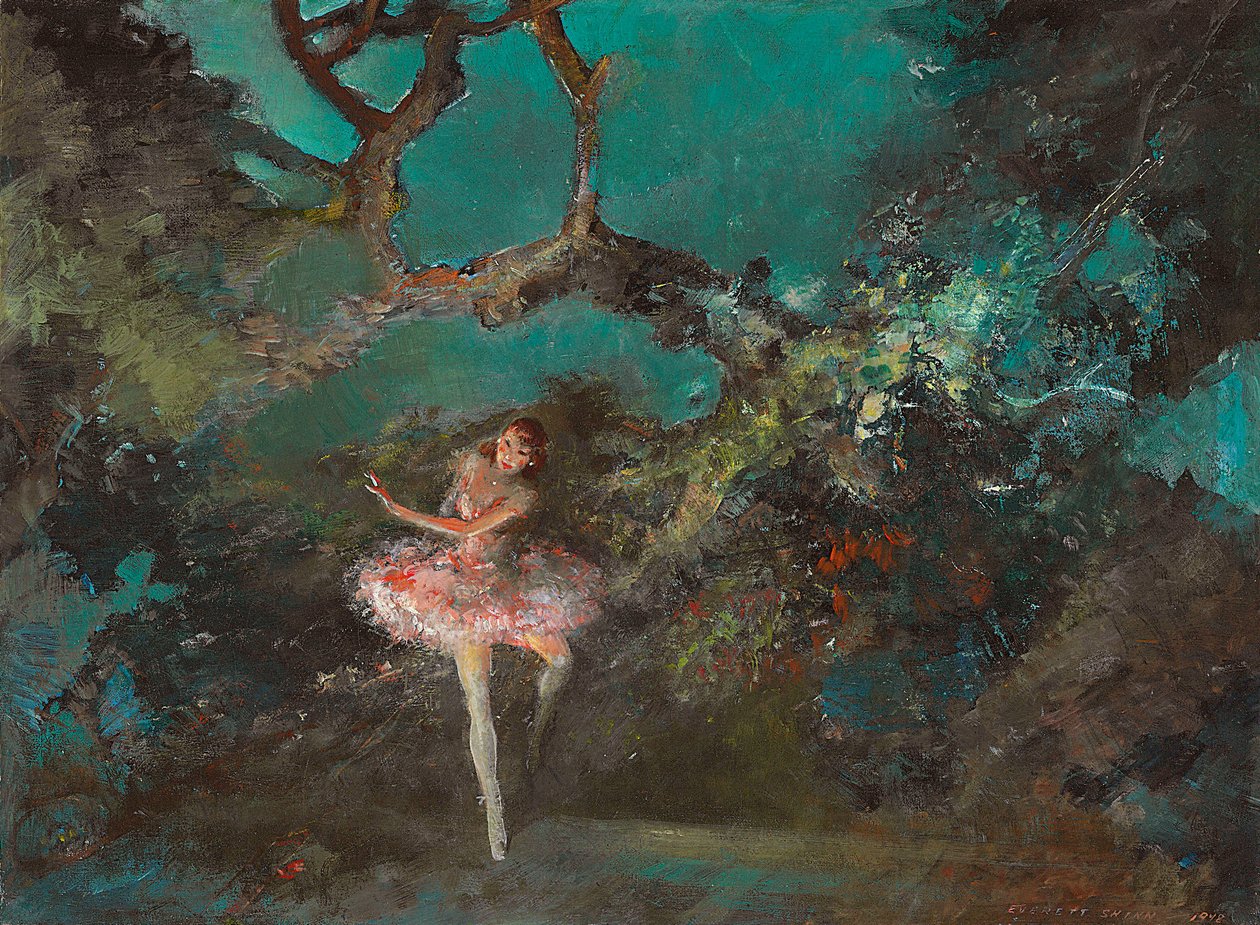 Balettityttö lavalla tekijältä Everett Shinn