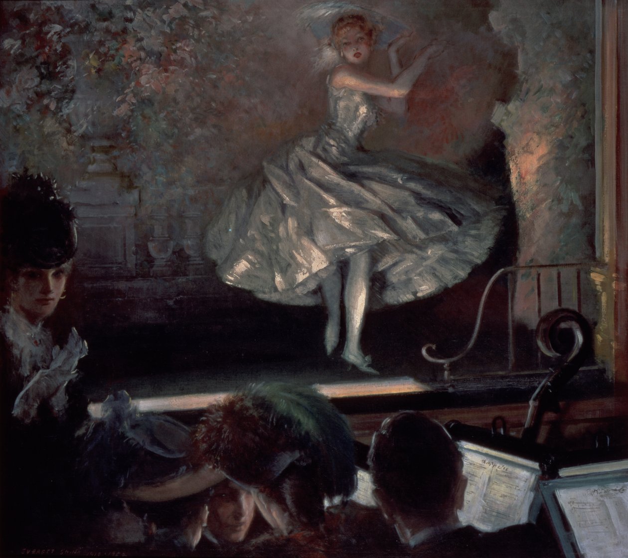 Tanssija valkoisessa ennen Footlightsia tekijältä Everett Shinn
