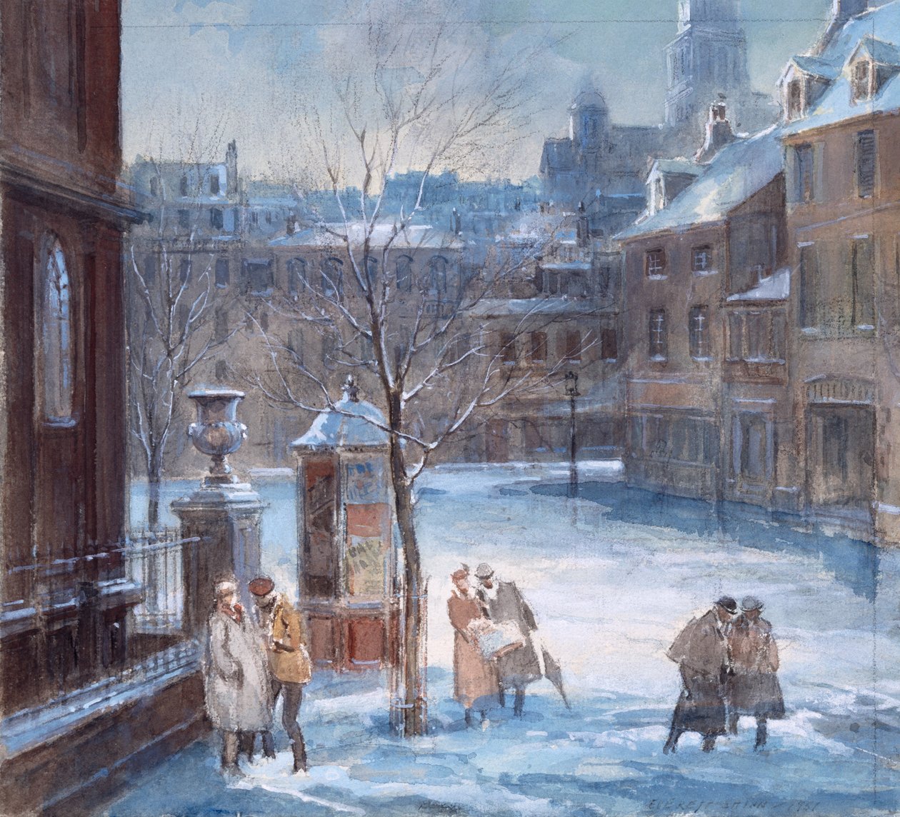 Pariisi katunäkymä tekijältä Everett Shinn