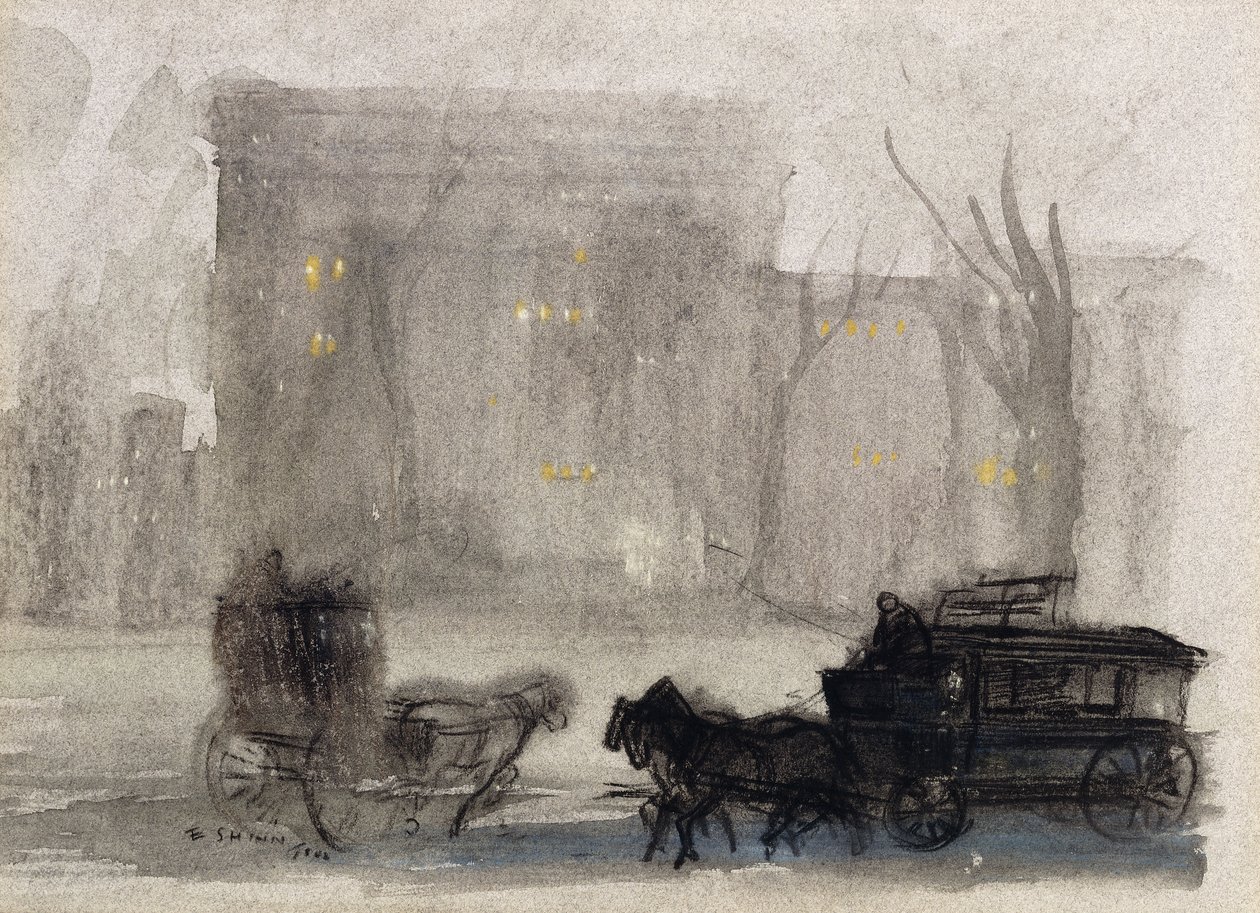 Näkymä New Yorkiin - Washington Square tekijältä Everett Shinn
