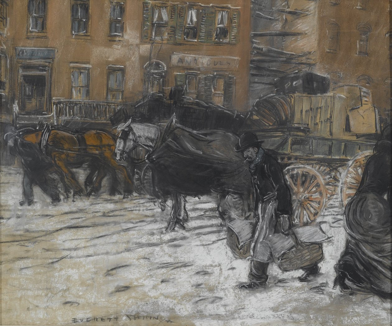 Talvi 21st Streetillä, New York tekijältä Everett Shinn