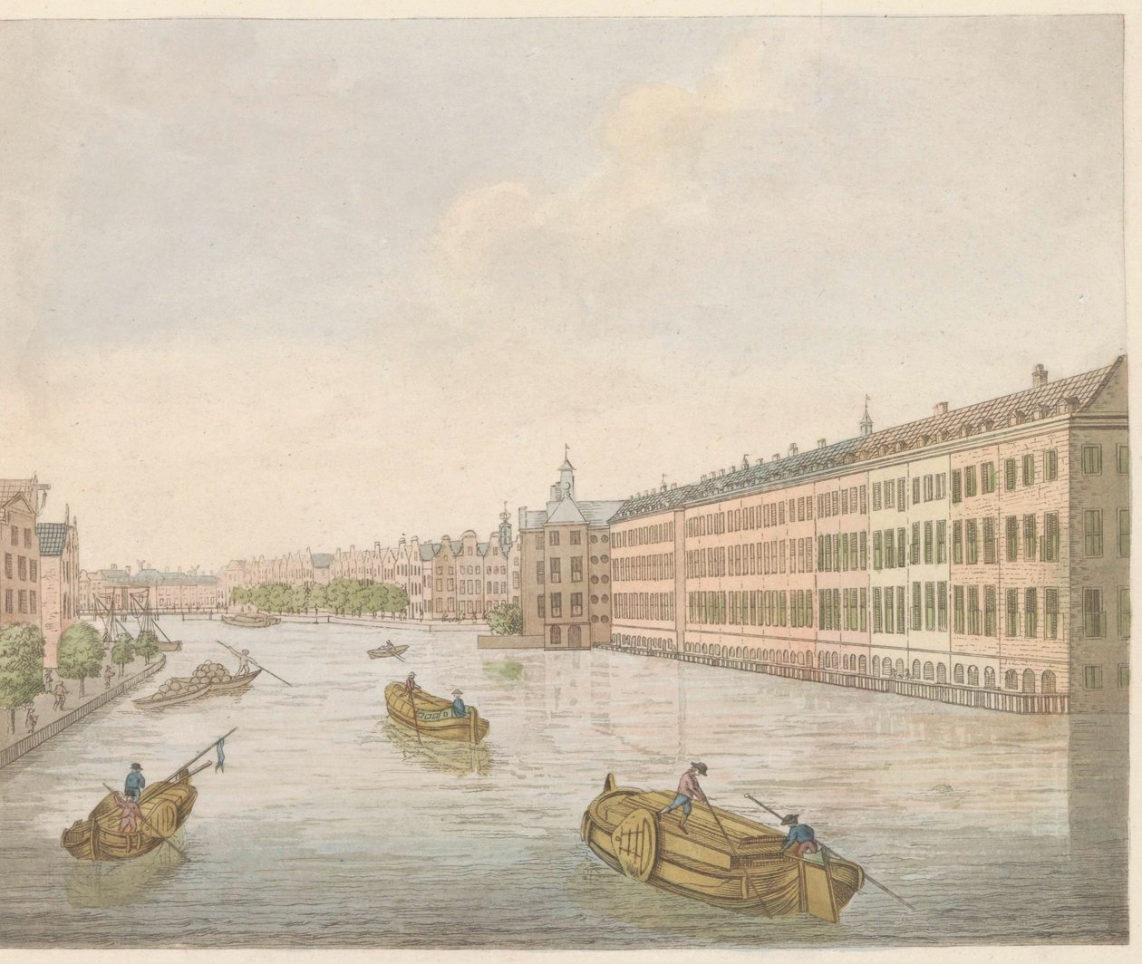 Näkymä Binnen-Amstelille, n. 1810-1813 Vue du Blaauwe-Brug, Prize de l