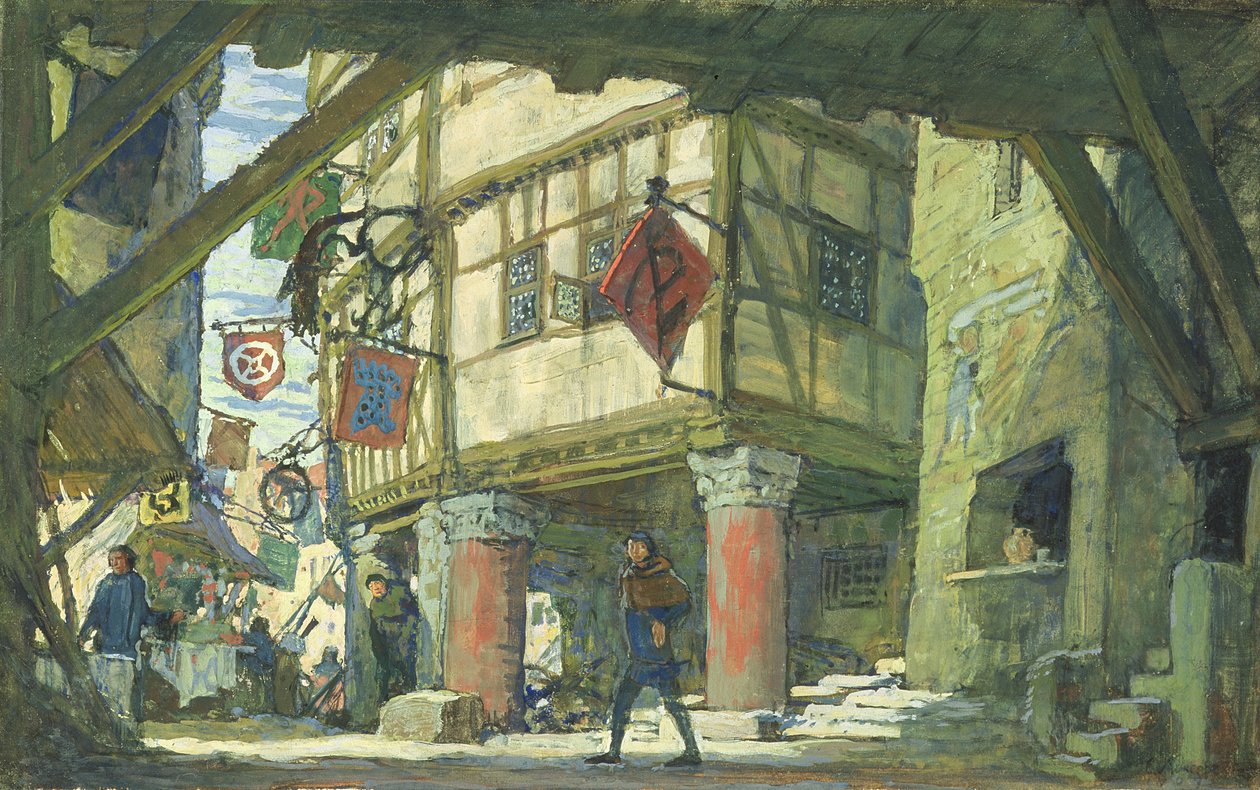 Lavasuunnittelu näytelmämessuille Indict of St Dionysius