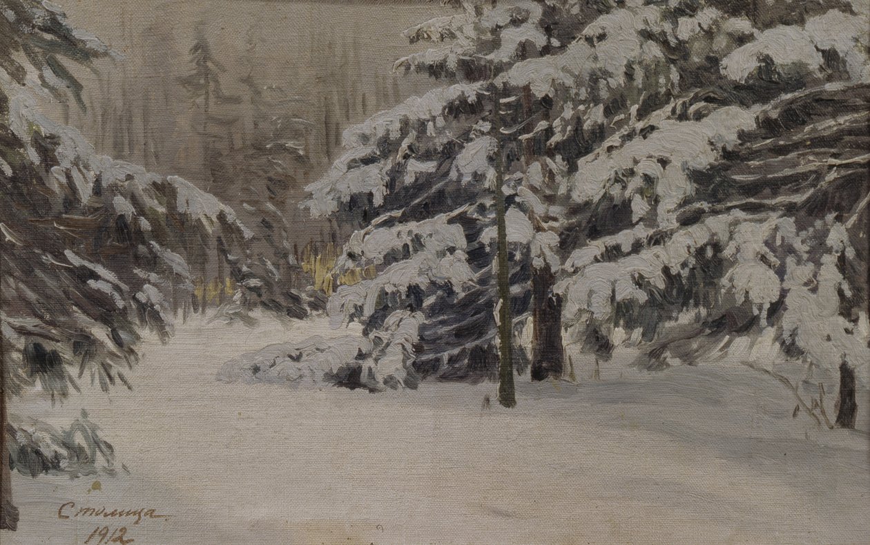 Talvi Pietarin saarilla, 1912 tekijältä Evgeni Ivanovich Stolitsa