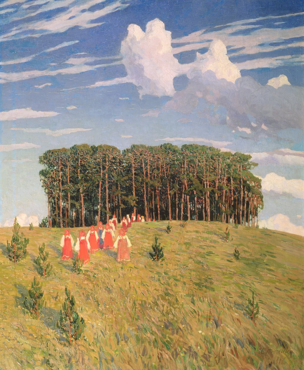 Slaavilainen juhla, 1911 tekijältä Evgeny Ivanovich Stolista