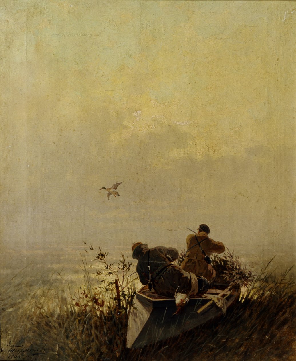 Ankkametsästys, 1905 tekijältä Evgeny Alexandrovich Tichmenev
