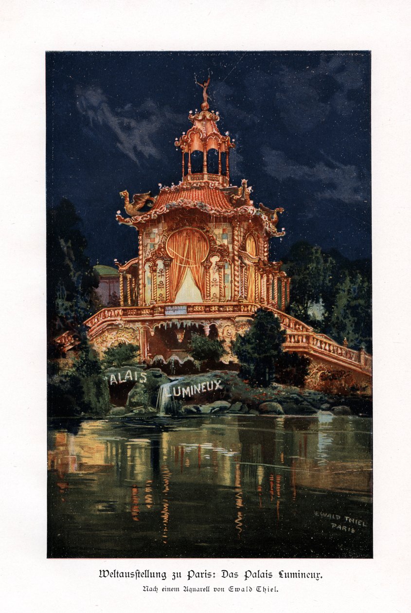 Palais Lumineux Luminous Palace, Pariisin yleisnäyttely, 1900. tekijältä Ewald Thiel