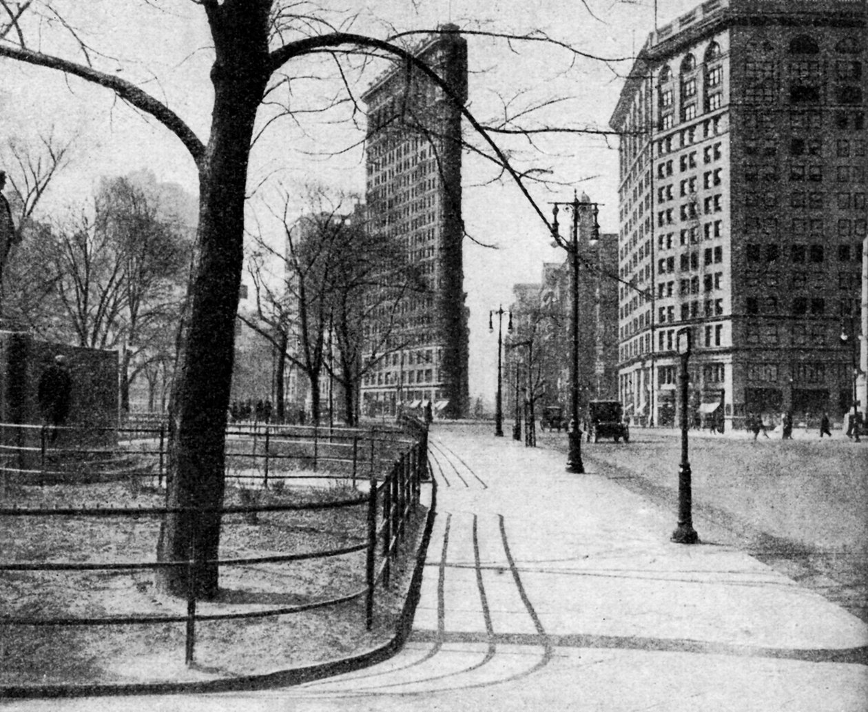 Flatiron Building ja Madison Square, New York City, USA, 1930-luku tekijältä Ewing Galloway