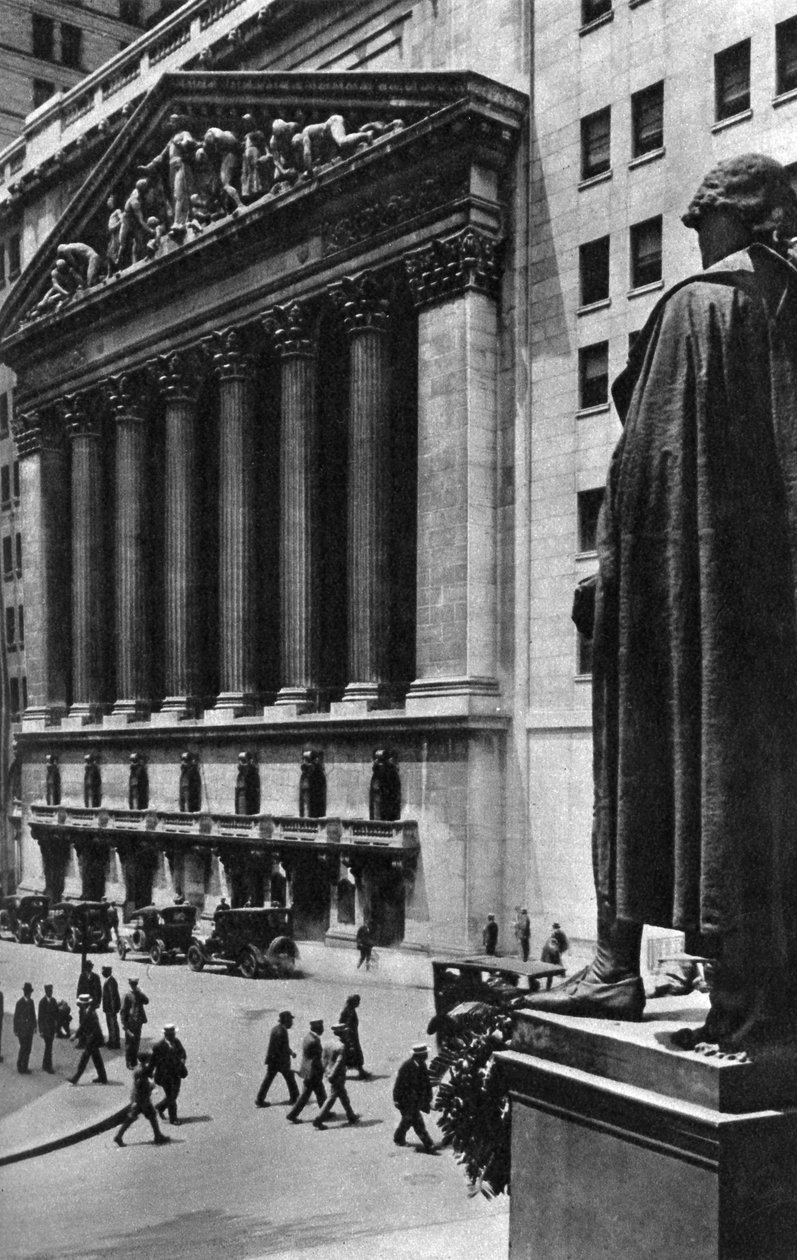 New Yorkin pörssi, New York City, USA, 1930-luku tekijältä Ewing Galloway