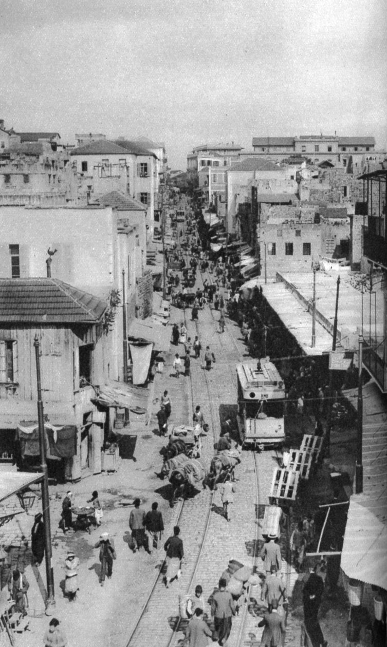 Katunäkymä, Beirut, Libanon, vuodelta 1924 tekijältä Ewing Galloway