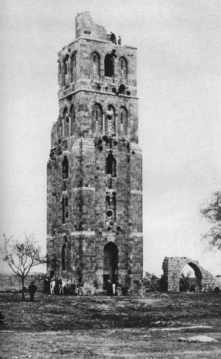 Neljänkymmenen marttyyrin torni, Ramla, Palestiina, 1930-luku tekijältä Ewing Galloway