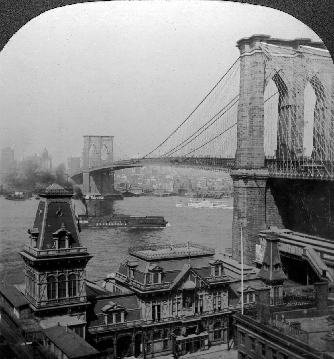 Brooklyn Bridge, New York, Yhdysvallat. tekijältä Excelsior Stereoscopic Tours