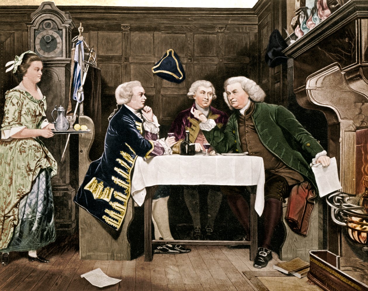 Dr Johnson, Goldsmith ja Boswell, 1909 tekijältä Eyre Crowe