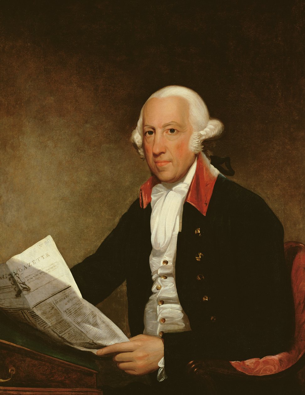 James Rivingtonin muotokuva Gilbert Stuartin (1755-1828) maalauksen jälkeen, 1806 tekijältä Ezra Ames