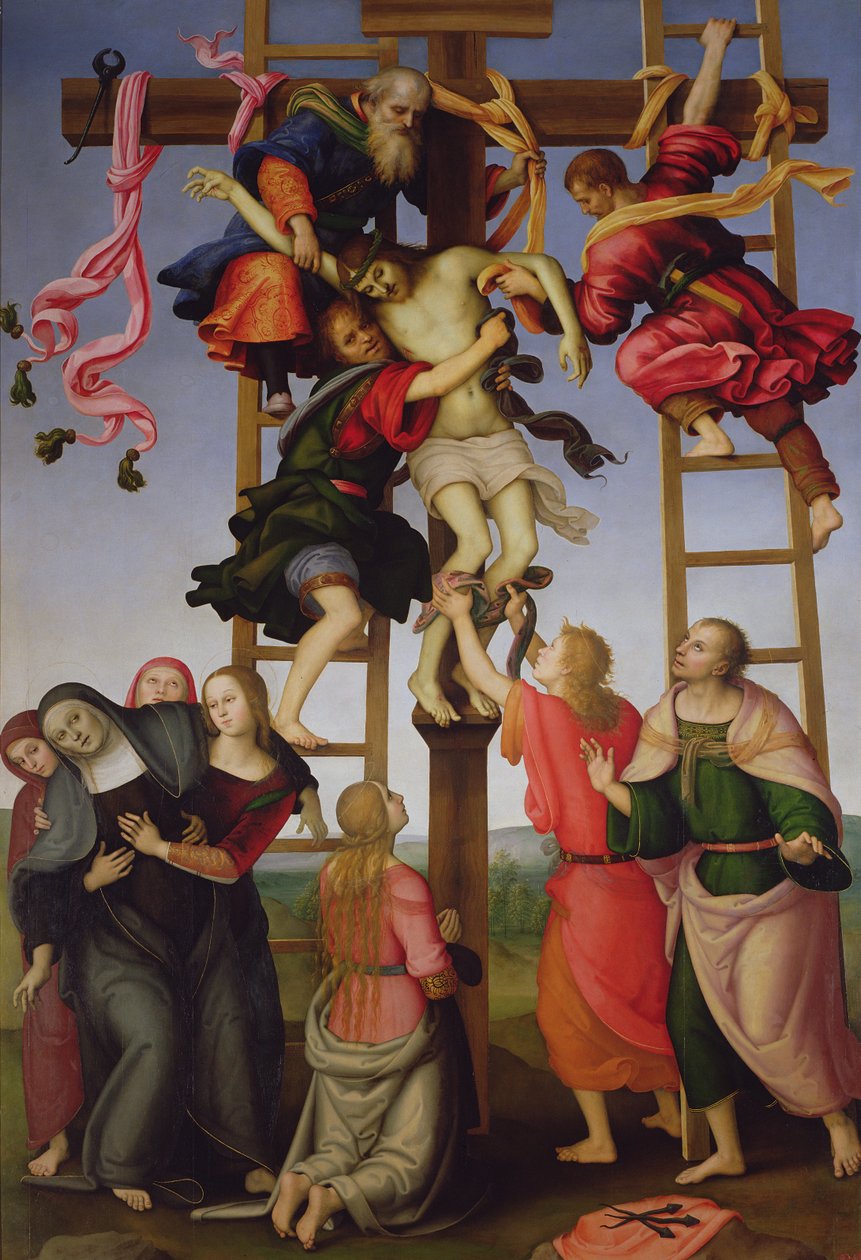 The Deposition, 1503-7 (tempera paneelissa) tekijältä F. and P.Perugino Lippi