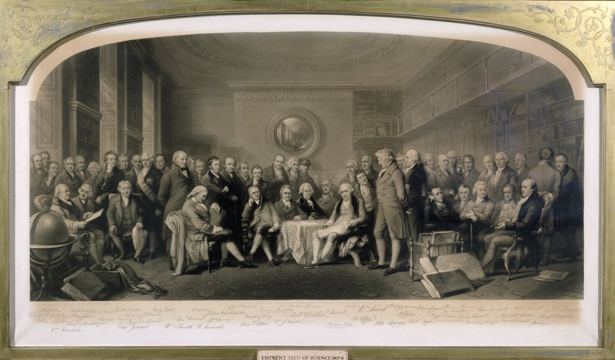 Eminent Men of Science, 1807-08, koottu kuninkaallisen instituutin kirjastoon, 4. kesäkuuta 1862 tekijältä F and Walker, William Skill