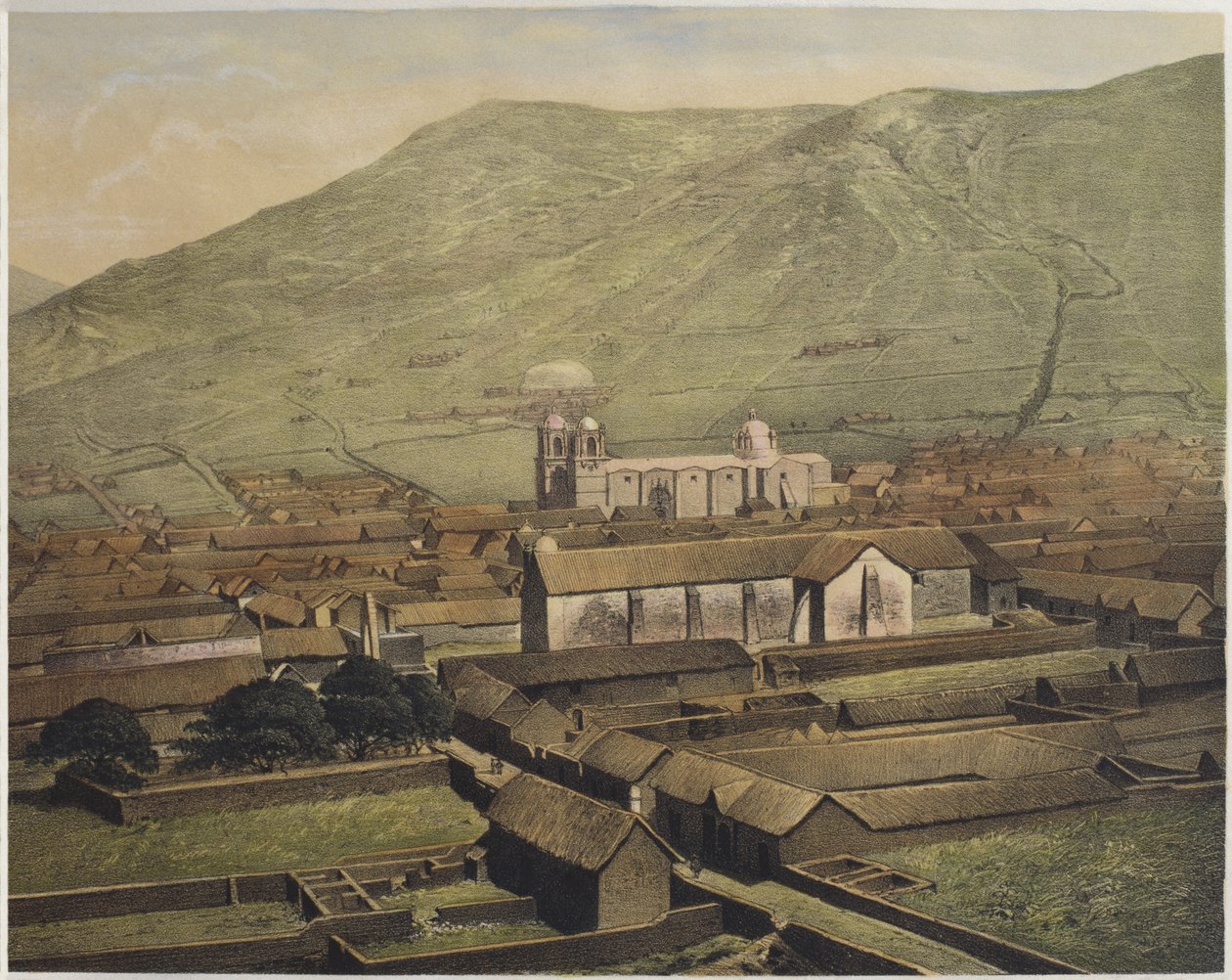 Yleiskuva Punosta, kuva Marianon, Felipe Paz Soldanin (1821-86) levystä "Geografia del Peru" XXXVIII, 1863 tekijältä F. Delamare