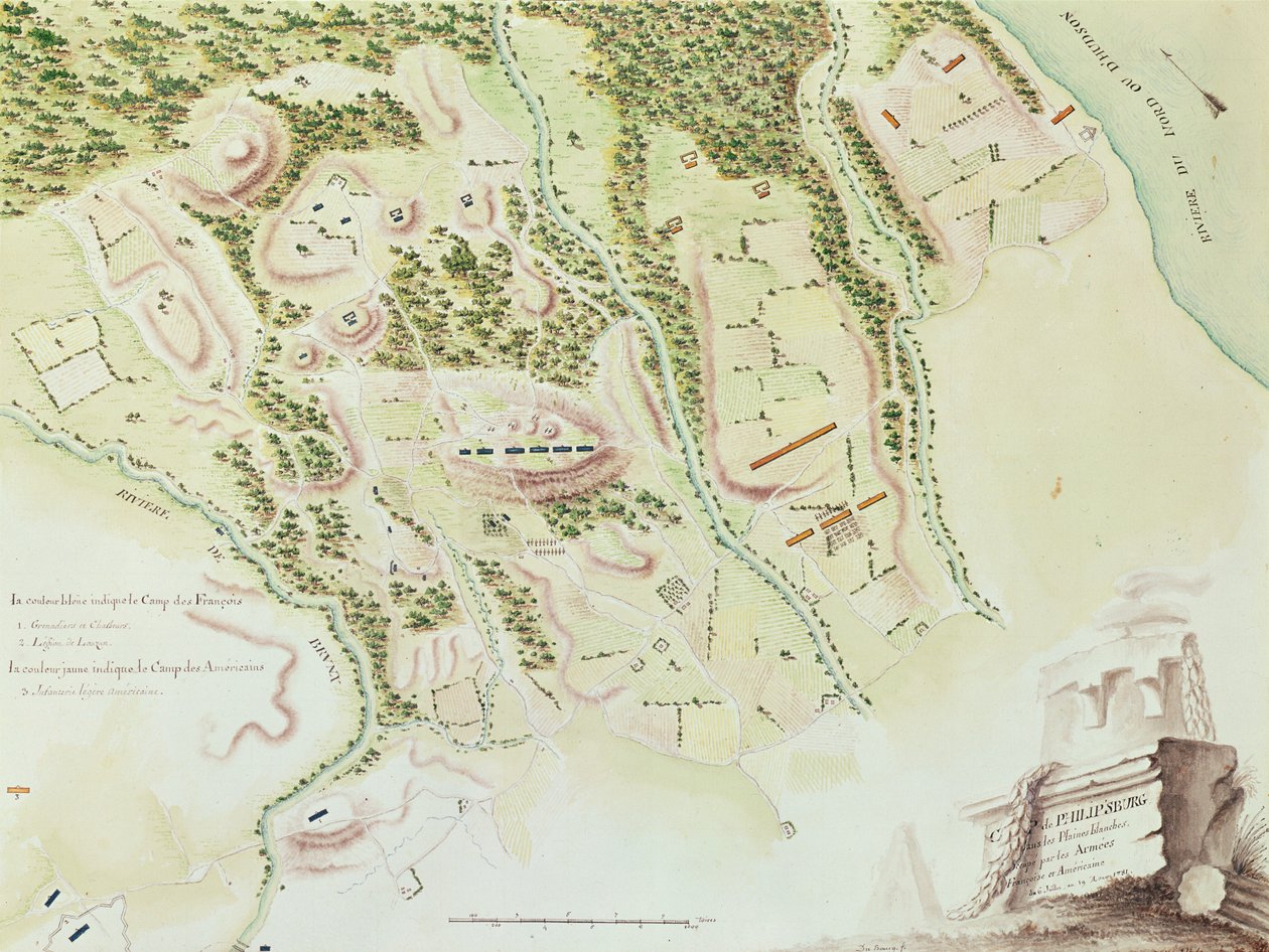 Phillipsburgin kartta, vuodelta 1782, "Guerre de l