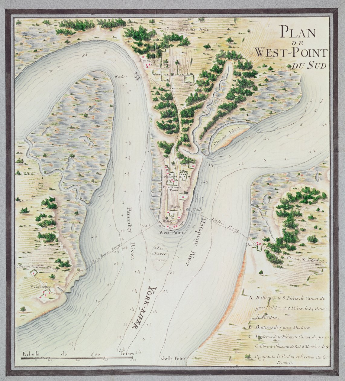 South West-Point, Virginia, kartta Guerre de l